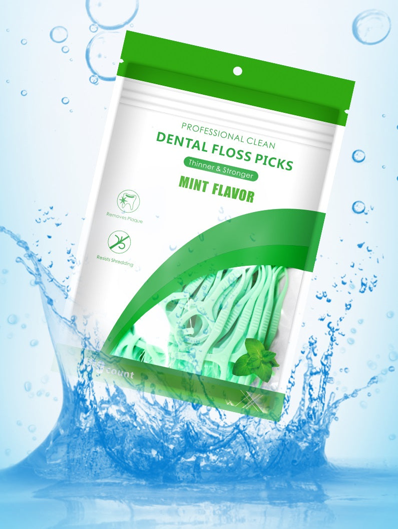 Fresh Mint Floss Picks (Pack of 100)