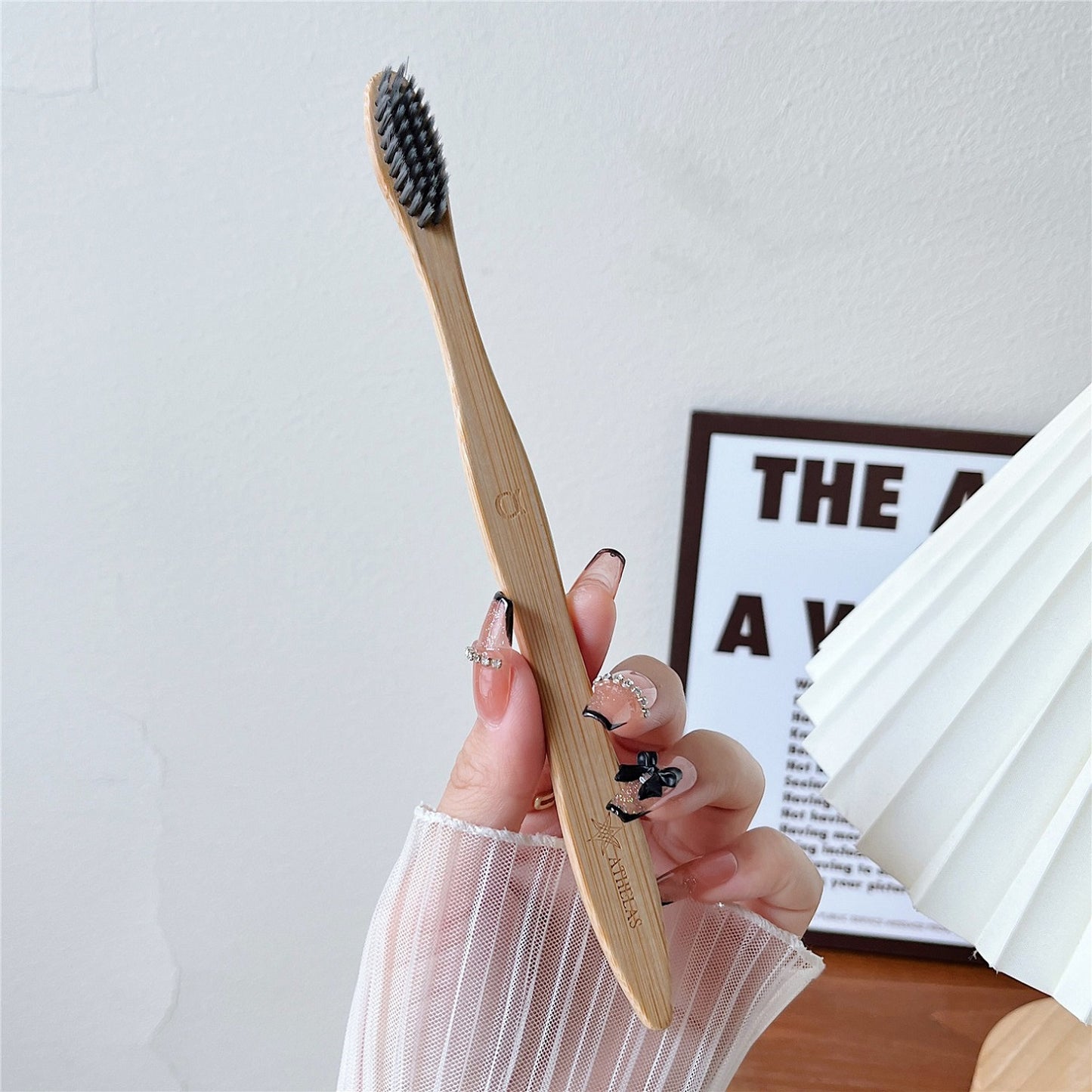 Charco Bamboo Toothbrush with Charcoal Activated Bristles (pack of 4)