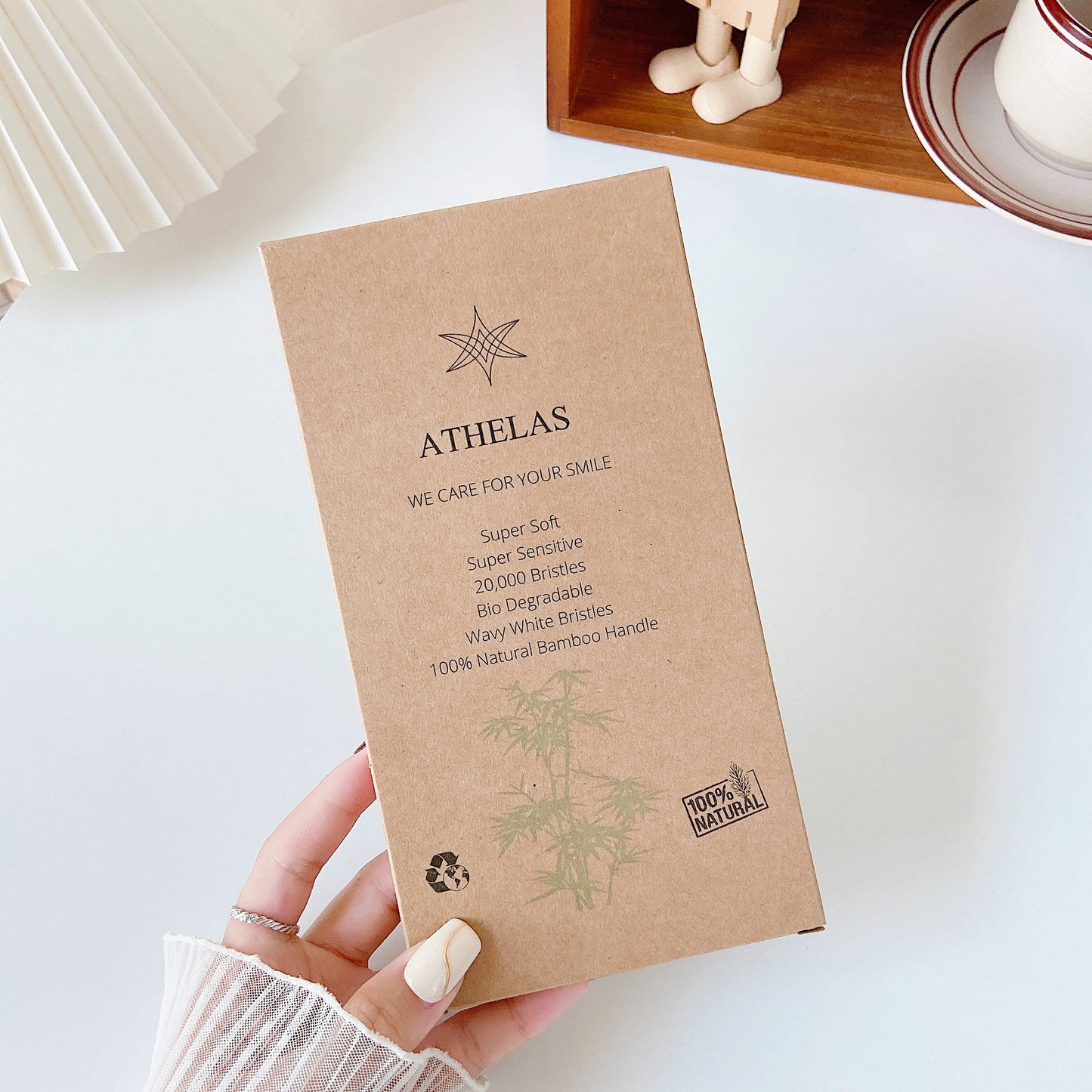 Bamber Organic Bamboo Toothbrush with Nano Bristles ( Set of 4)