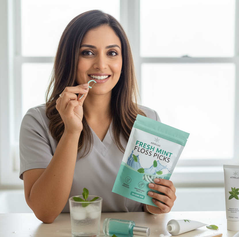 Fresh Mint Floss Picks (Pack of 100)
