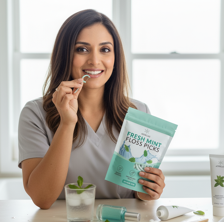 Fresh Mint Floss Picks (Pack of 100)